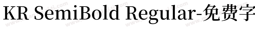 KR SemiBold Regular字体转换